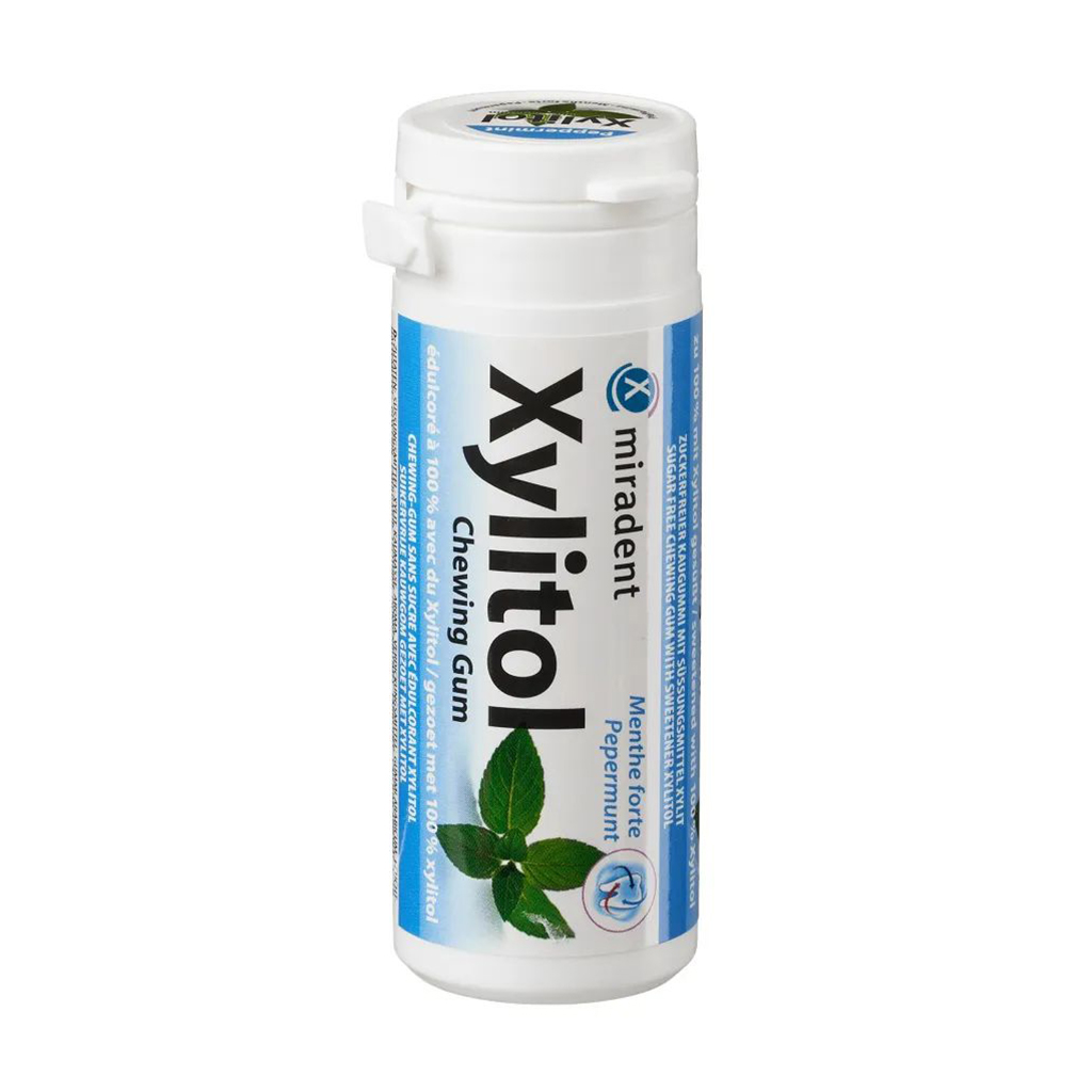 Жувальна гумка Miradent Xylitol Chewing Gum Pepermint Перцева м'ята, з ксилітолом, 30 шт